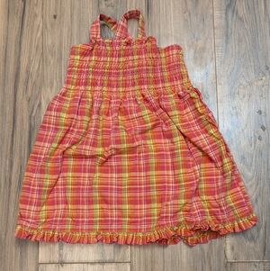 Good Lad Of Philadelphia Pink and Yellow Plaid Casual Dress, 3T